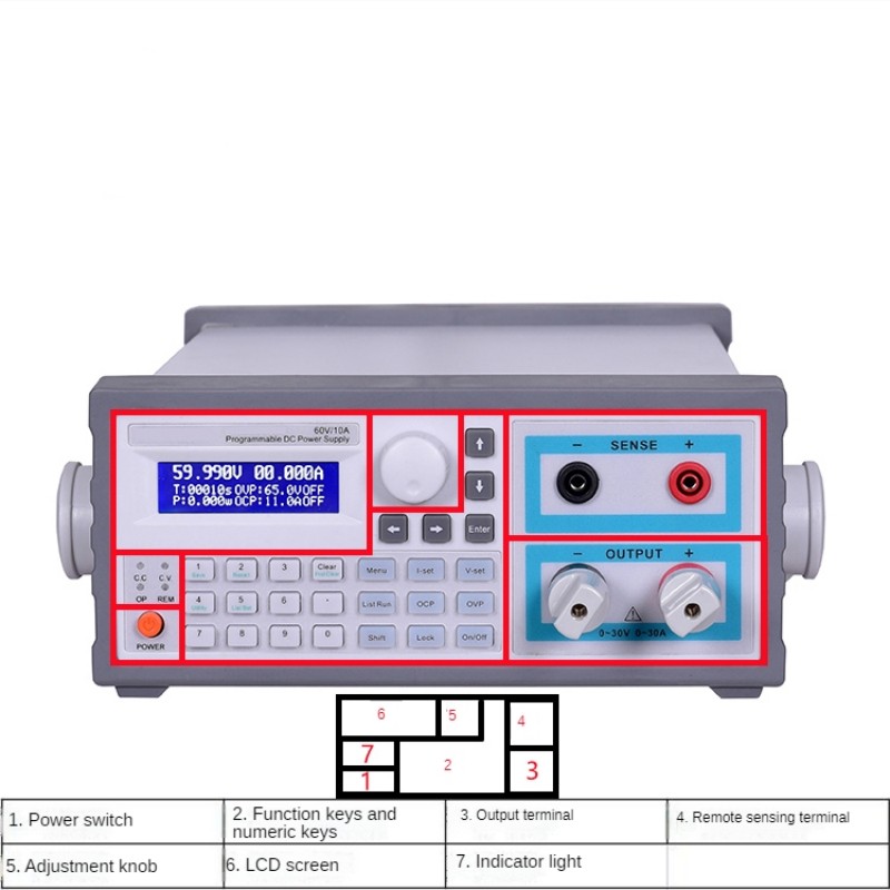 Switching Dc Power Supply 300V 1A - Laboratuvar tipi, ayarlanabilir 30V 60V 150V